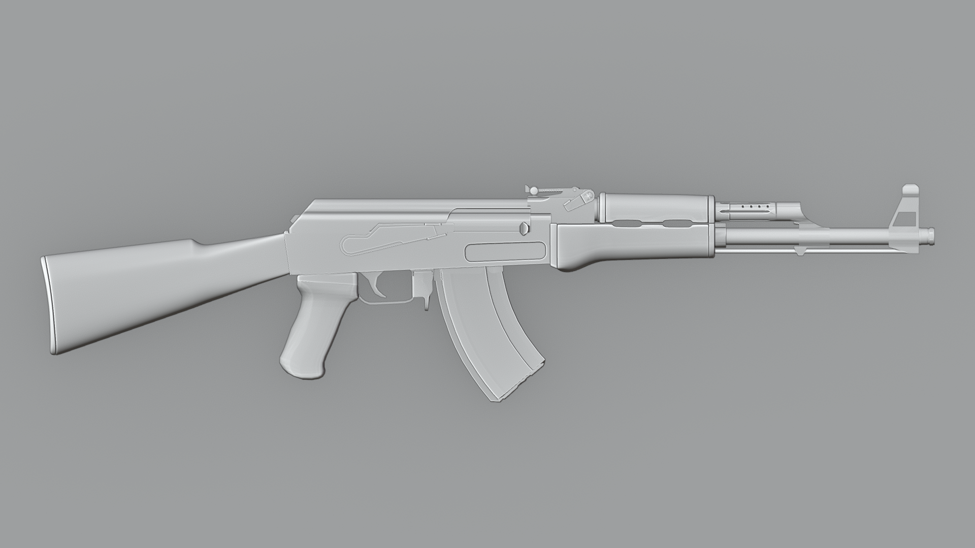 Game-Ready AK47 Type 3 3D model BlackBladeDesign