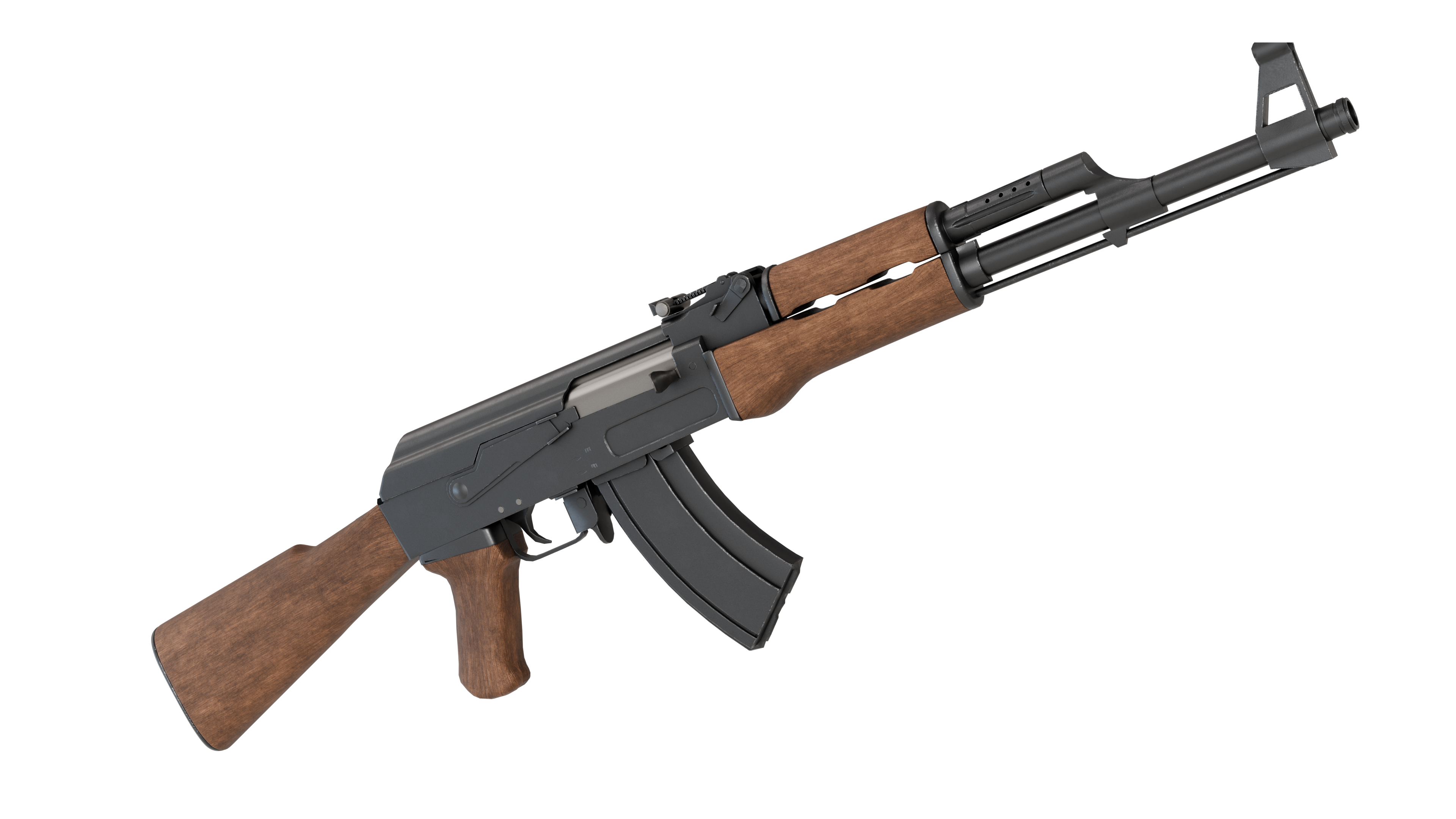 Game-Ready Russian Rifle 3D Model - AK47 TYPE III BlackBladeDesign