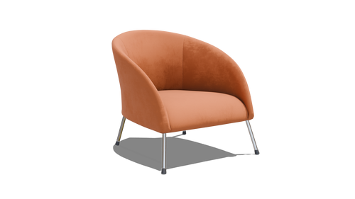 Simple Suede Leather Chair 3D model BBD3D
