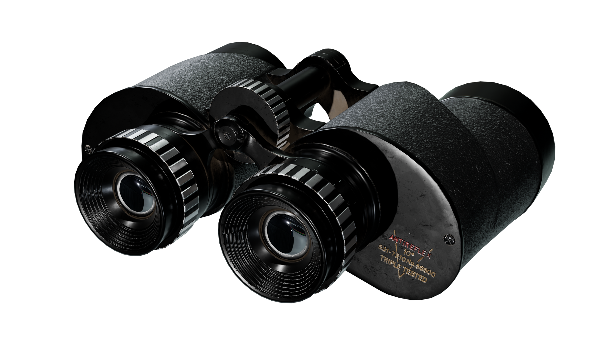 Vintage Military Binoculars 3D Model BlackBladeDesign