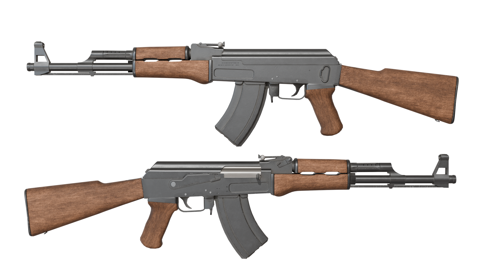 Game-Ready AK47 Type 3 3D model BlackBladeDesign