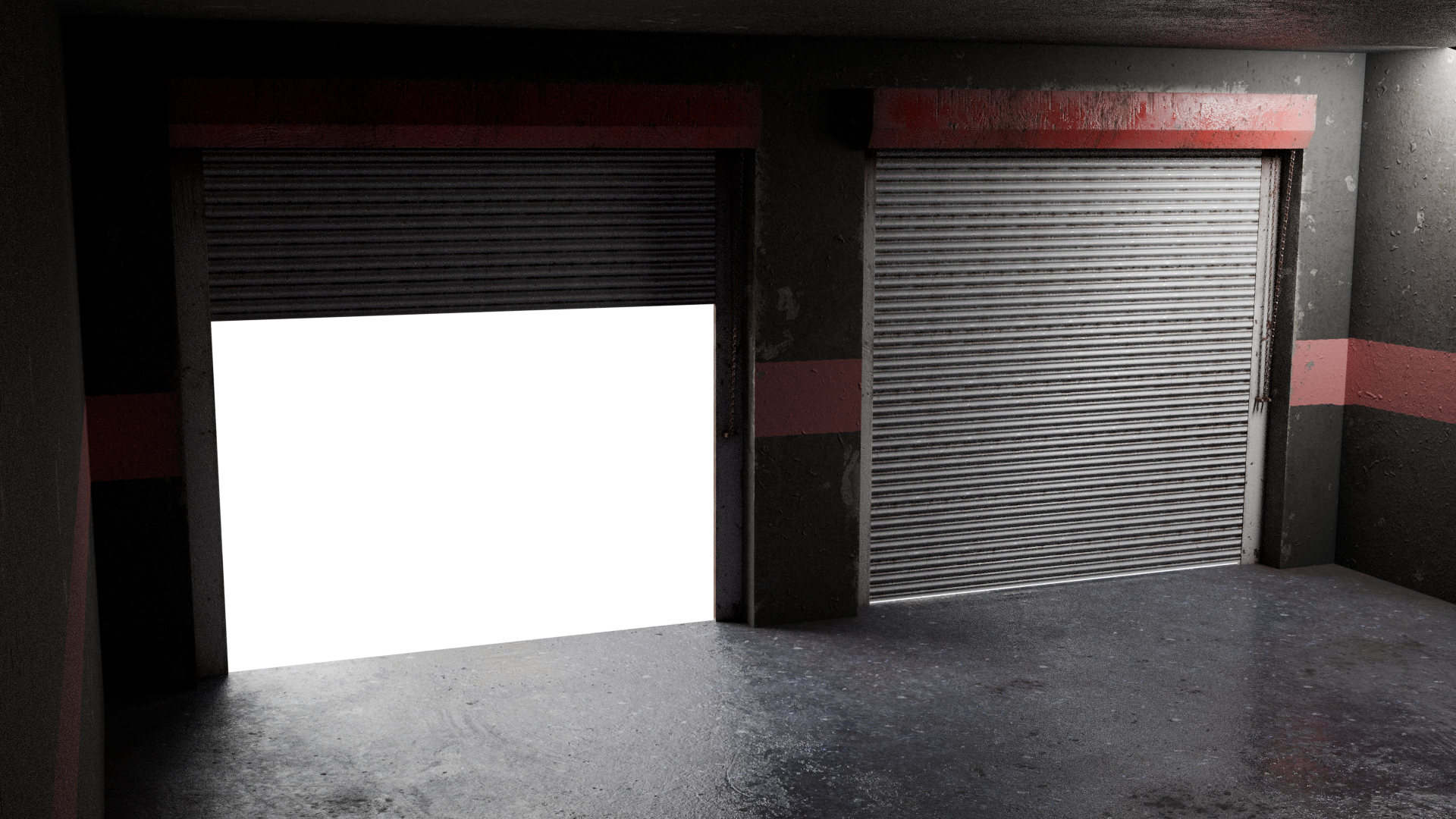 Game-Ready Animated Roller Door 3D Model low-poly - BlackBladeDesign