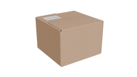 Brown cardboard box on a white background
