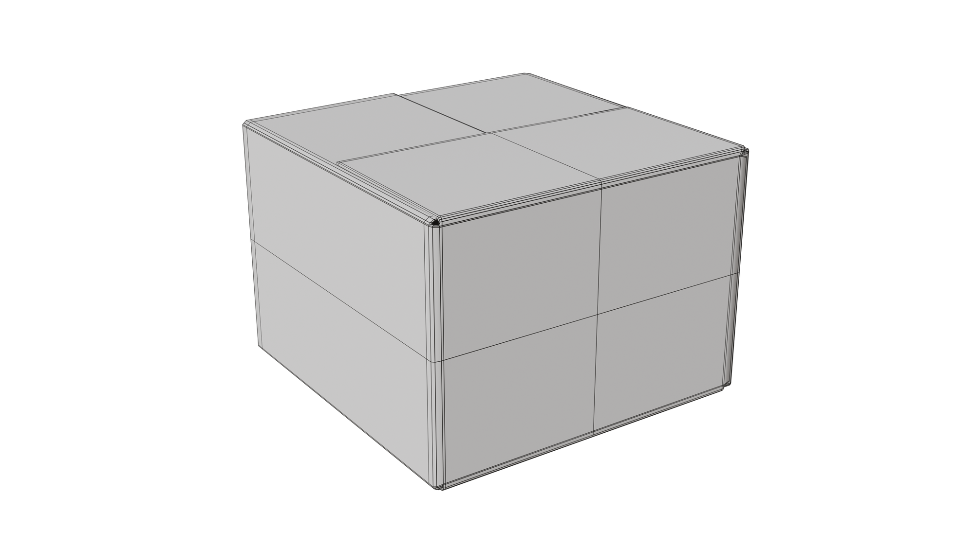 Game-Ready Cardboard Box 3D Model BlackBladeDesign