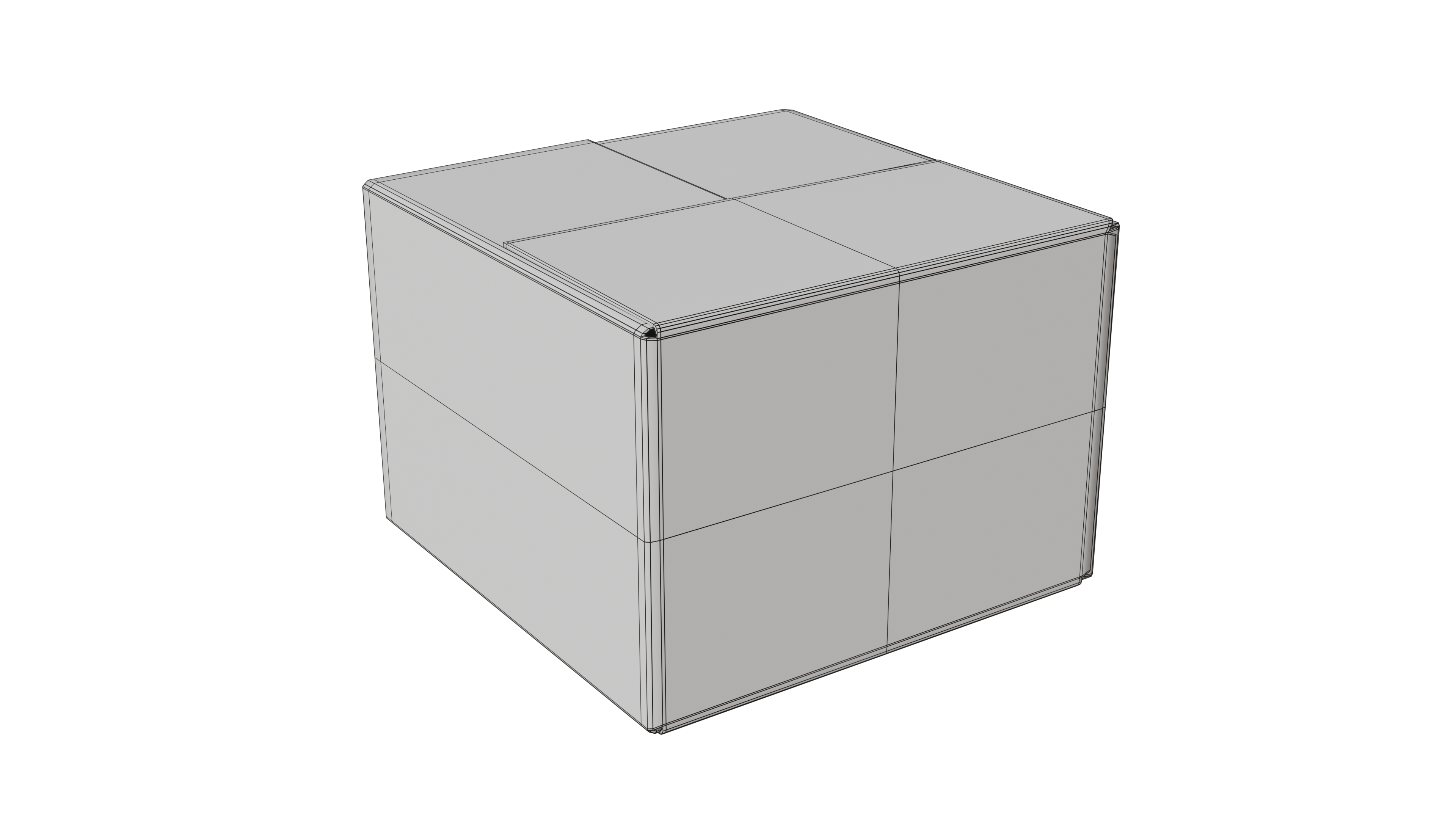 Game-Ready Cardboard Box 3D Model BlackBladeDesign