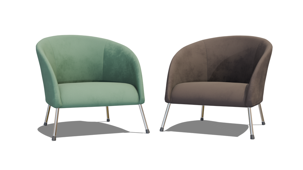 Simple Suede Leather Chair 3D model BBD3D
