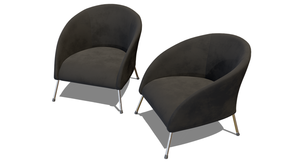 Simple Suede Leather Chair 3D model BBD3D