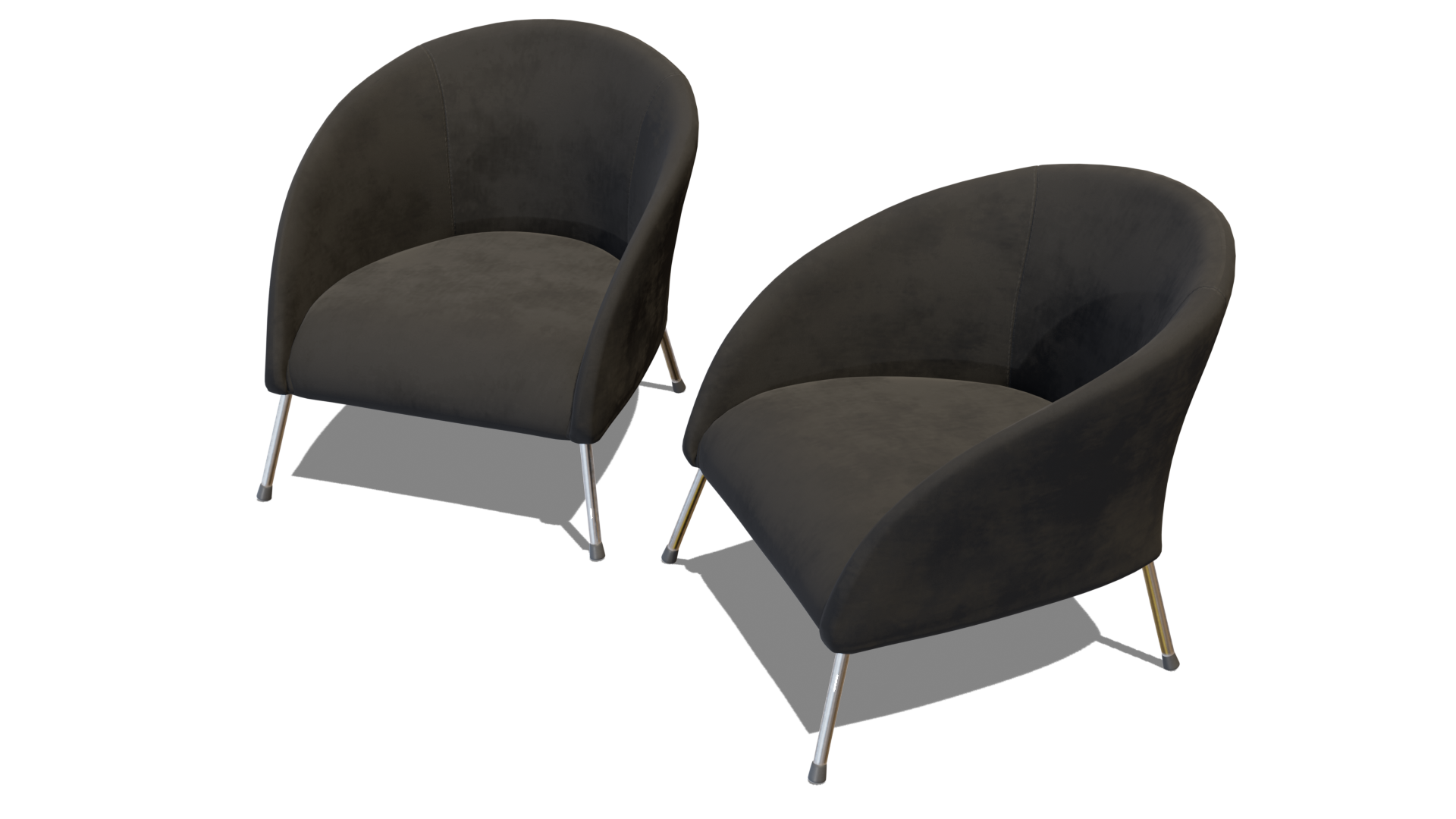 Simple Suede Leather Chair 3D model BBD3D