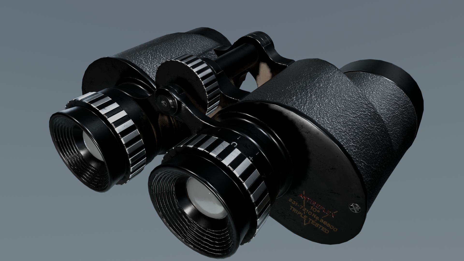 Vintage Game-Ready Japanese Binoculars 3D Model BlackBladeDesign