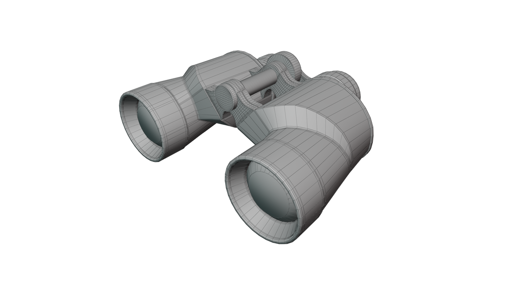 Vintage Game-Ready Japanese Binoculars 3D Model BlackBladeDesign