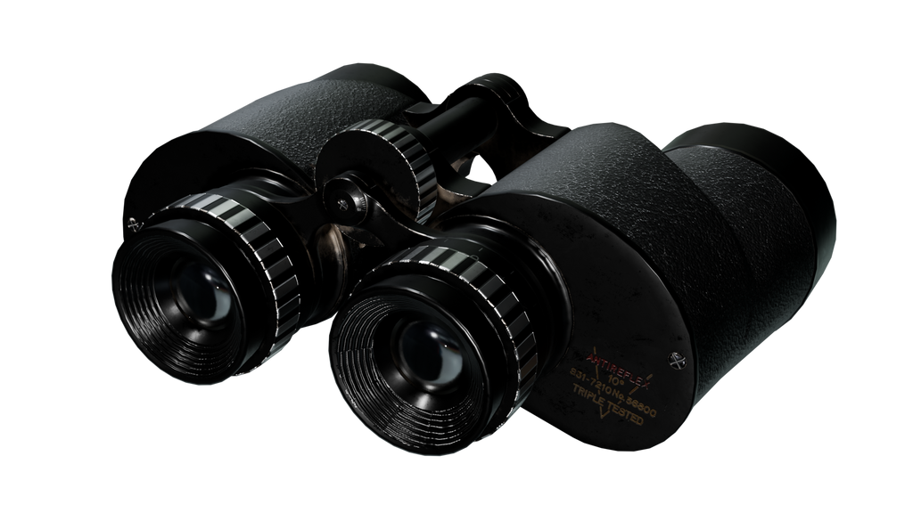 Vintage Game-Ready Japanese Binoculars 3D Model BlackBladeDesign