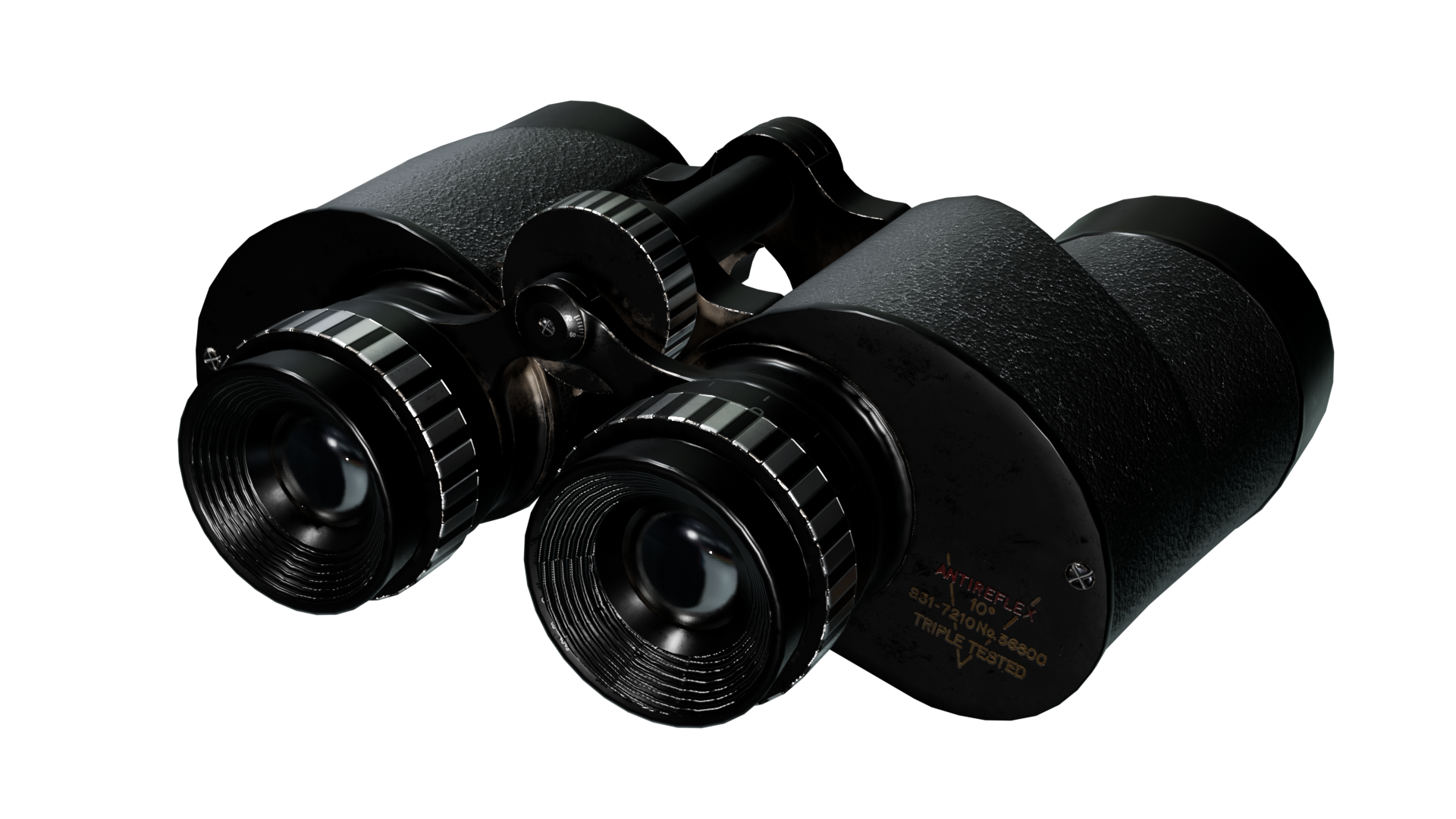 Vintage Game-Ready Japanese Binoculars 3D Model BlackBladeDesign